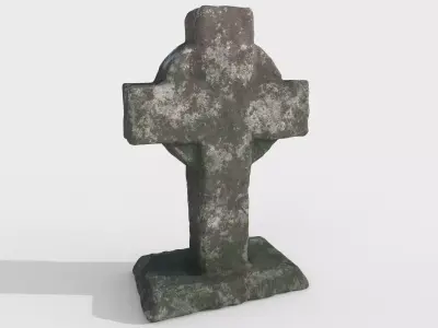 ancient stone tombstones 3D model