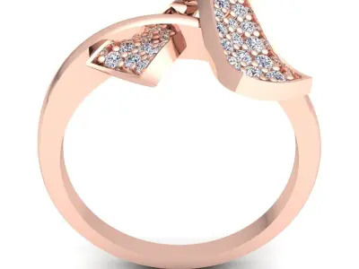 Woman Diamond Ring  3D print model