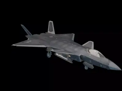 Stealth aircraft J-20 3D model