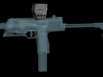 Red dot sight HOLOSUN OPEN REFLEX AEMS CORE Low-poly 3D model