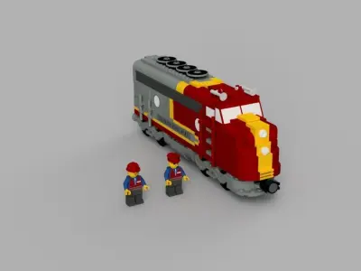 LEGO SANTA FE SUPER CHIEF 10020 3D print model