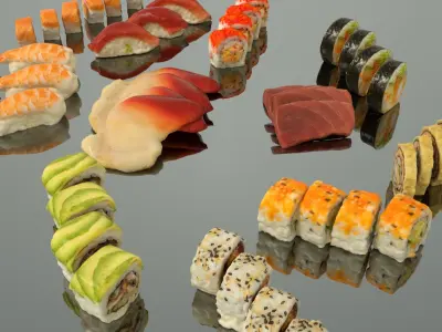 Sushi 3D model order