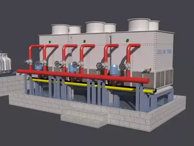 Cooling Tower 3D model get