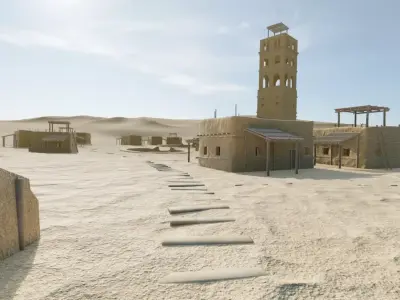 Desert City Pools 3D model
