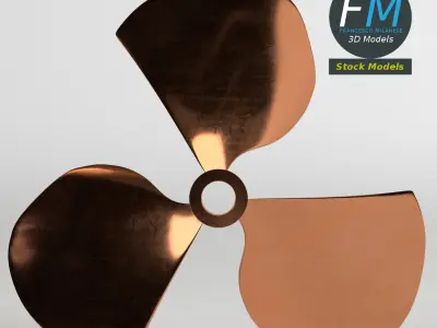 Three blades propeller fan 3D model