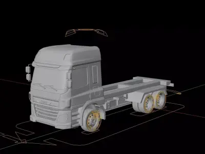 DAF CF Box Truck 2020 3D model