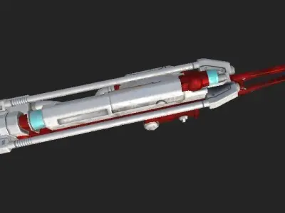 Lightning Gun Low-poly 3D model