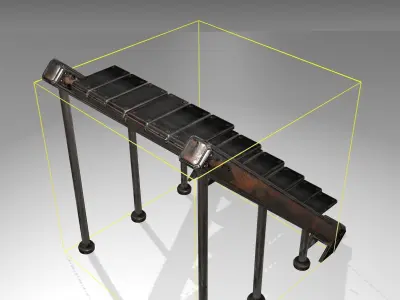Futuristic Stairs - 16 - Rusty Textures Low-poly 3D model