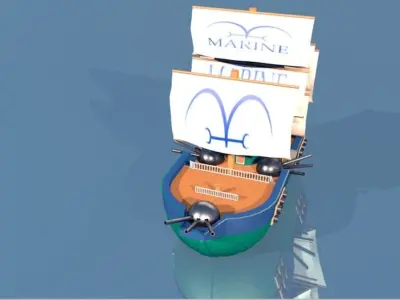 Marine Warship 3D model