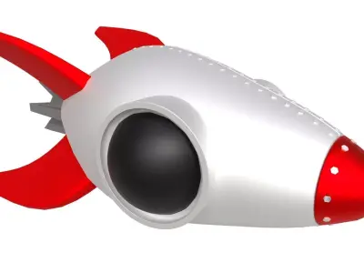 Stylized Rocket  Free low-poly 3D model