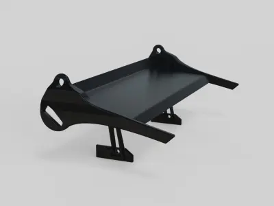 spoiler rear auto tuning garage 3D model