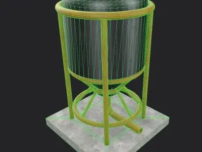 liquid tank M5 Low-poly 3D model