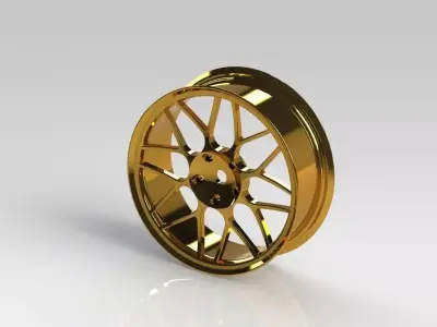wheel gold 3D model by 3Dino