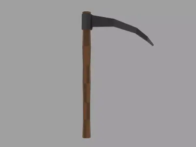 Low Poly Stylized Scythe Game Ready Low-poly 3D model