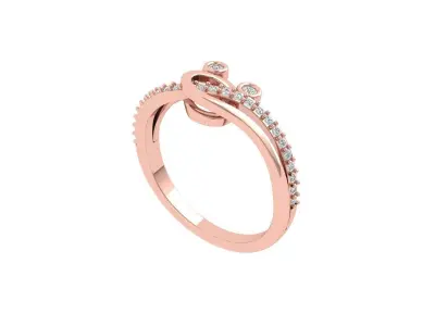 Solitaire Engagement Ring 3D print model 37