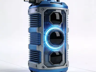Realistic Sci-Fi Industrial Crate 3D Model Low-poly 3D model