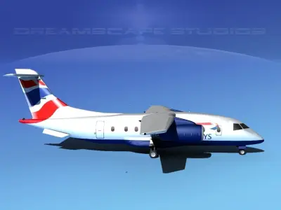 Dornier 328Jet British Airways 3D model