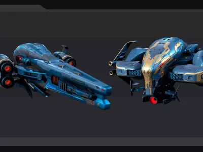 BB5 - GUARDIAN Cruiser Low-poly 3D model