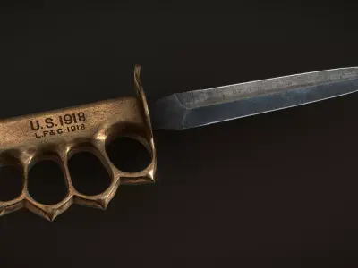 1918 mark I trench knife - Low Poly Low-poly 3D model