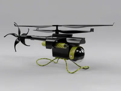 Drone helicopter 3D model
