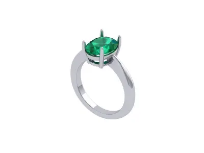 Oval Ring 3D print model 8