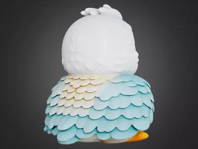 Eagle Plushy Kids Toy 3D model