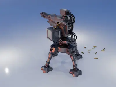 Automatic turret 3D model purchase