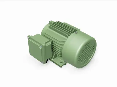 80 B3 Right IEC electric motor - 3D CAD model 3D model