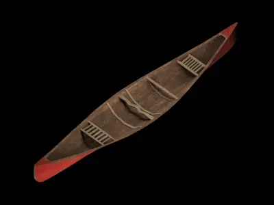 Canoe Free low-poly 3D model