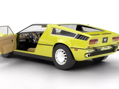 Maserati Bora 4 9 1974  HQ 3d model 3D model