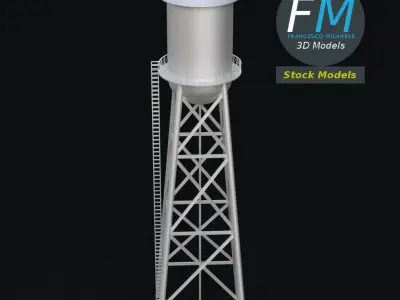 Water tower 2 3D model purchase