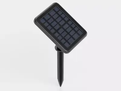 Mini Solar Panel with Ground Spike Low-poly 3D model