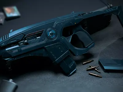 Sci-Fi Assault Rifle 3D model purchase