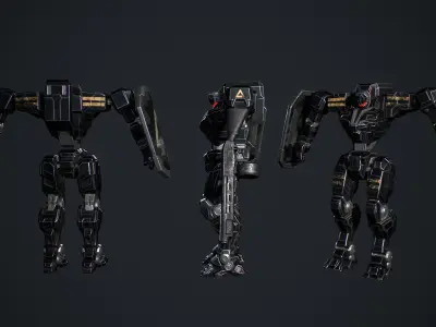 Mech Tank Low-poly 3D model