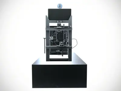 Heavy Duty Motor Setup Low-poly 3D model