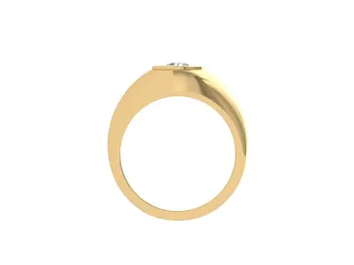 Solitaire Engagement Ring 3D print model 90