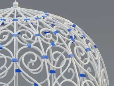 Decorative bird cage 3D model