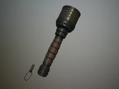 Sci-Fi Grenade Low-poly 3D model 13