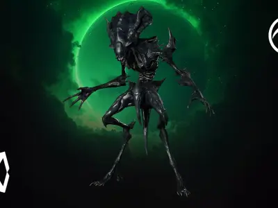 Alien Monster 6 Low-poly 3D model