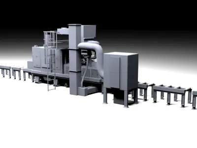 Shotblastingmachine industrial machine 3D model