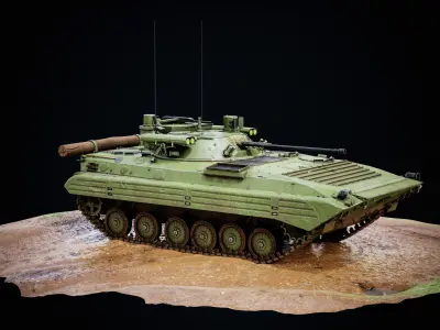 BMP-2M Low-poly 3D model