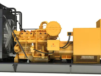  Gas Generator Engine 3D Model 