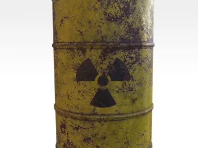 Steel Barrel - Type C Low-poly 3D model