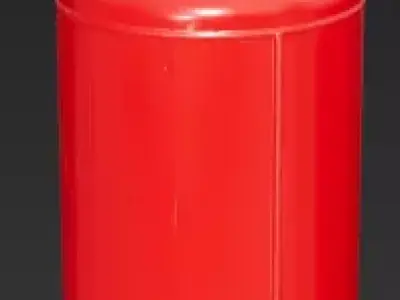 Red Vertical Workshop Air Compressor 3D Model Low-poly 3D model