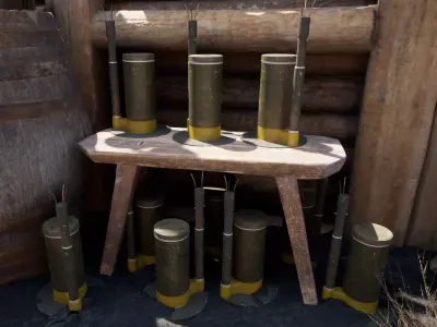 US WW2 M2 Anti-Personnel Mine 3D model