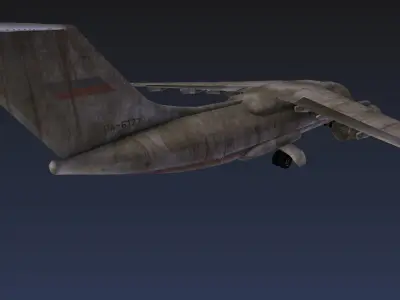 AN-148 Post Apocalyptic Free low-poly 3D model