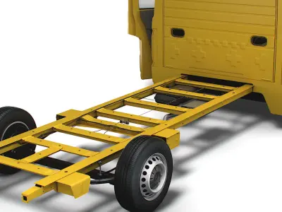 MAN TGE Flat frame chassis HQ Interior 2023 3D model