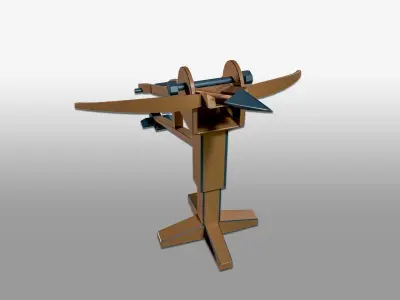 Medieval Ballista Bow Low Poly Free 3D model