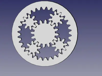Planetary gears 3D model