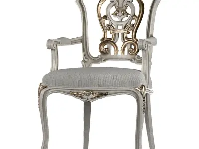 Ebanista Dauphine chairs Low-poly 3D model